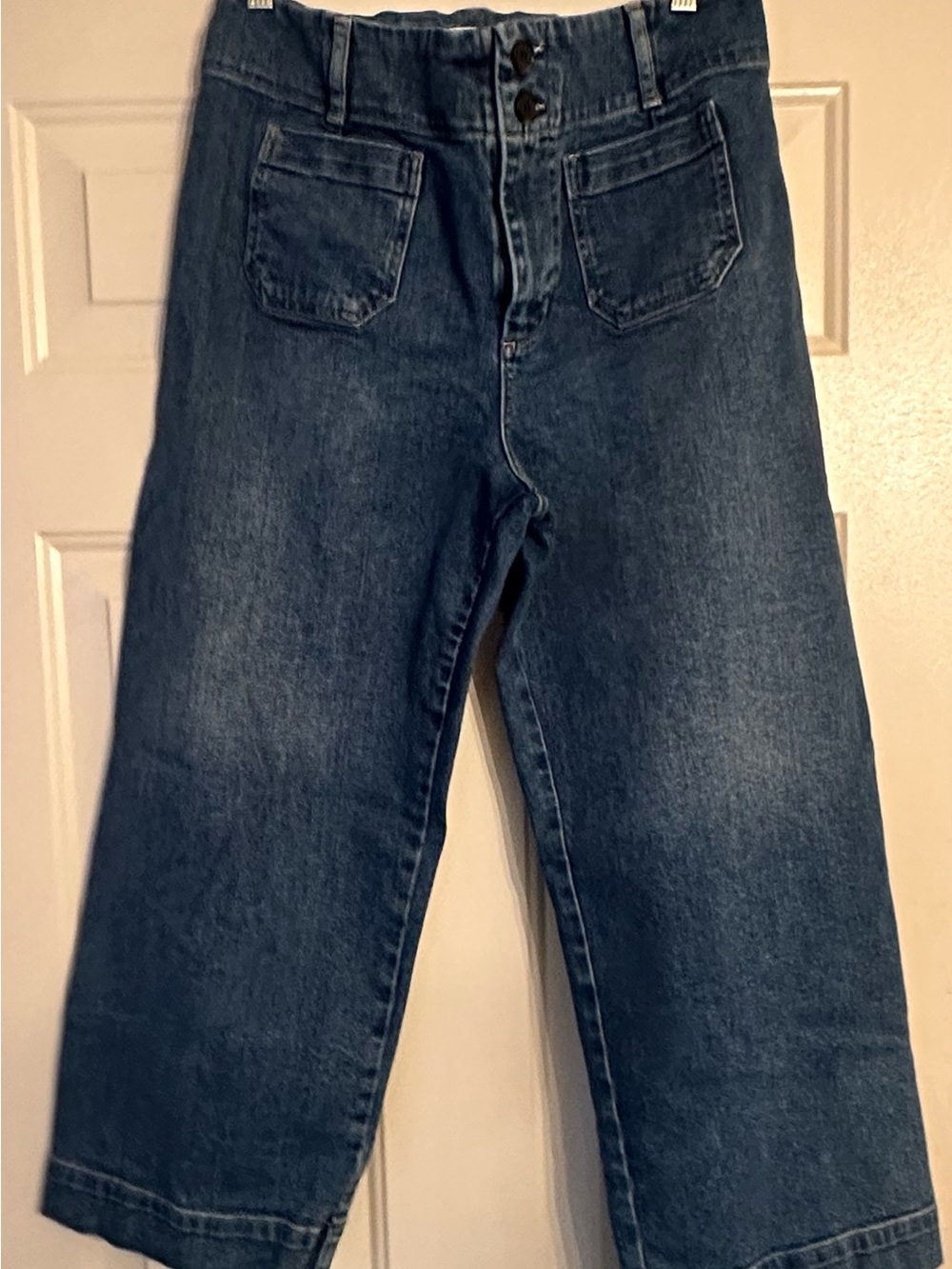 Boden Relaxed Wide-Leg Dark Blue Jeans
